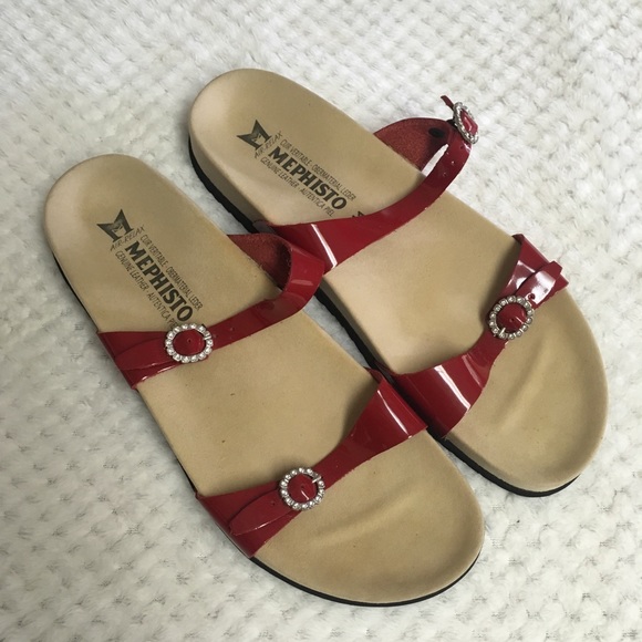 mephisto red sandals